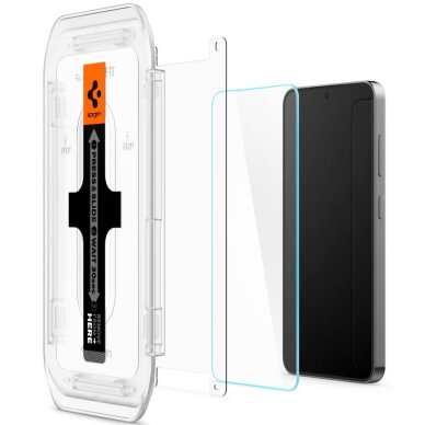 Samsung Galaxy S24 apsauginis stiklas Spigen Glas.tR EZ Fit – 2 vnt. 4 Samsung Galaxy S24 apsauginis stiklas Spigen Glas.tR EZ Fit – 2 vnt. 4