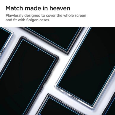 Samsung Galaxy S24 Ultra apsauginis stiklas Spigen Glas.tR EZ Fit – 2 vnt. 8 Samsung Galaxy S24 Ultra apsauginis stiklas Spigen Glas.tR EZ Fit – 2 vnt. 8