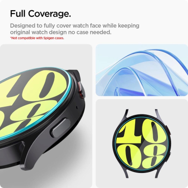 Spigen Glas.tR EZ Fit apsauginis stiklas Samsung Galaxy Watch 7 (44 mm) – 2 vnt. 5