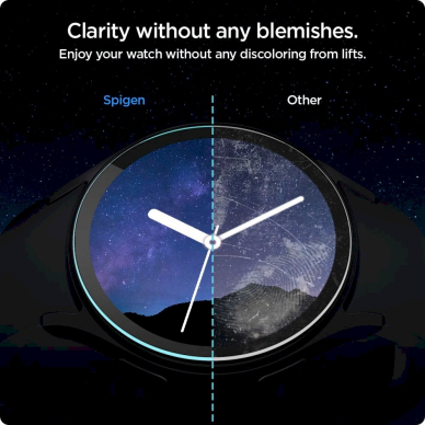 Spigen Glas.tR EZ Fit apsauginis stiklas Samsung Galaxy Watch 7 (44 mm) – 2 vnt. 9