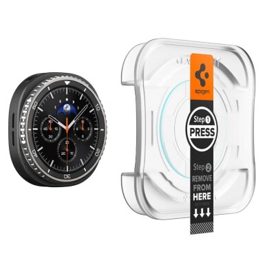 Samsung Galaxy Watch 8 46mm Spigen Glas.TR Ez-Fit grūdintas stiklas – skaidrus 3 Samsung Galaxy Watch 8 46mm Spigen Glas.TR Ez-Fit grūdintas stiklas – skaidrus 3