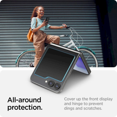 Spigen Glas.tR EZ Fit Apsauginis stiklas Samsung Galaxy Z Flip 6 - 2 pcs. 10 Spigen Glas.tR EZ Fit Apsauginis stiklas Samsung Galaxy Z Flip 6 - 2 pcs. 10
