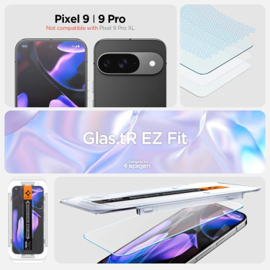 Spigen Glas.tR EZ Fit Apsauginis stiklas with Applicator for Google Pixel 9 / 9 Pro (2 pcs.) 8 Spigen Glas.tR EZ Fit Apsauginis stiklas with Applicator for Google Pixel 9 / 9 Pro (2 pcs.) 8