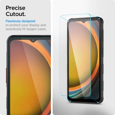 Samsung Galaxy Xcover 7 / 7 Pro Spigen Glas.tR Slim 2-pack grūdintas stiklas – skaidrus 4 Samsung Galaxy Xcover 7 / 7 Pro Spigen Glas.tR Slim 2-pack grūdintas stiklas – skaidrus 4