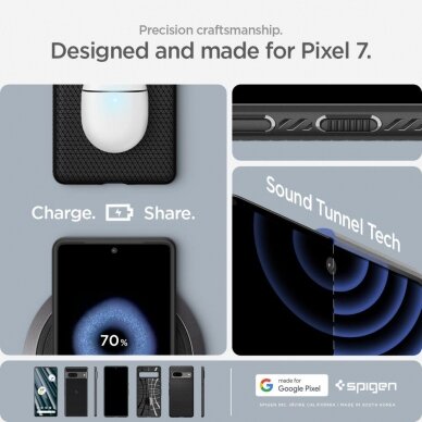 Dėklas Spigen Liquid Air case for Google Pixel 7 Juodas 17