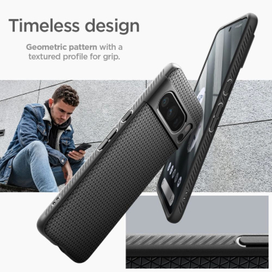 Spigen Liquid Air dėklas Google Pixel 8 Pro - matinis juodas 11