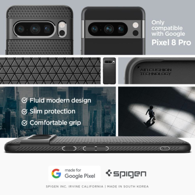 Spigen Liquid Air dėklas Google Pixel 8 Pro - matinis juodas 12