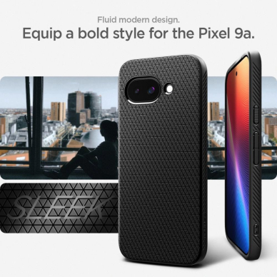 Spigen Liquid Air dėklas Google Pixel 9A - matinės juodos 12