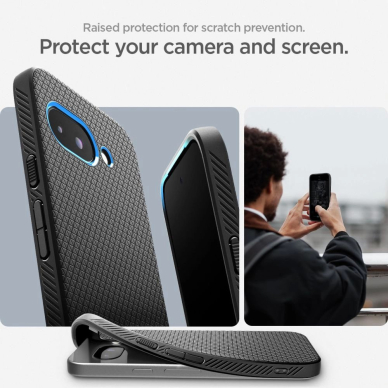 Spigen Liquid Air dėklas Google Pixel 9A - matinės juodos 14