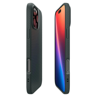 Spigen Liquid Air Dėklas skirtas iPhone 16 Pro Max - Žalias 5 Spigen Liquid Air Dėklas skirtas iPhone 16 Pro Max - Žalias 5