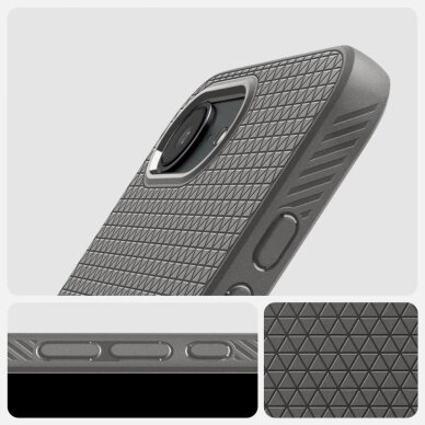 iPhone 16e dėklas Spigen Liquid Air – pilkas 13