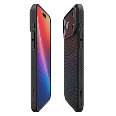iPhone 17 Pro dėklas Spigen Liquid Air – matinės juodos 6