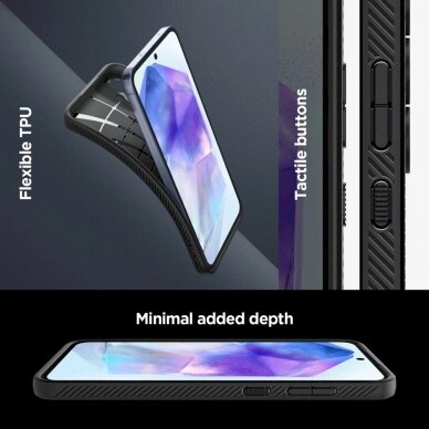 Dėklas Spigen Liquid Air case for Samsung Galaxy A55 5G - Juodas 15
