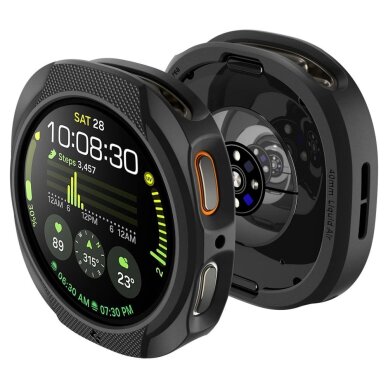 Samsung Galaxy Watch 8 40mm dėklas Spigen Liquid Air – matinės juodos spalvos 1