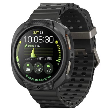 Samsung Galaxy Watch 8 40mm dėklas Spigen Liquid Air – matinės juodos spalvos