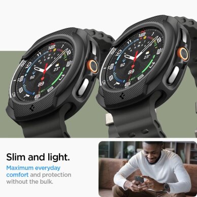 Samsung Galaxy Watch 8 Classic 46mm dėklas Spigen Liquid Air – juodas 11 Samsung Galaxy Watch 8 Classic 46mm dėklas Spigen Liquid Air – juodas 11