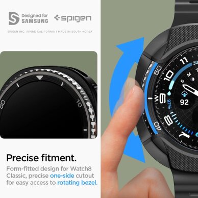 Samsung Galaxy Watch 8 Classic 46mm dėklas Spigen Liquid Air – juodas 12