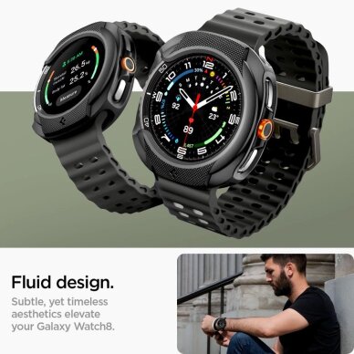 Samsung Galaxy Watch 8 Classic 46mm dėklas Spigen Liquid Air – juodas 8
