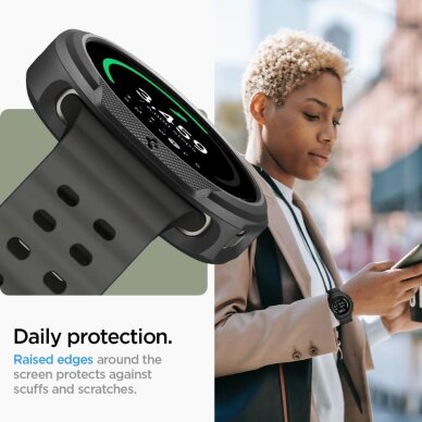 Samsung Galaxy Watch 8 Classic 46mm dėklas Spigen Liquid Air – juodas 9