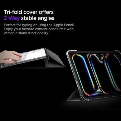 iPad Pro 11 (2024 / 2025) Spigen Liquid Air Folio dėklas – juodas 12 iPad Pro 11 (2024 / 2025) Spigen Liquid Air Folio dėklas – juodas 12