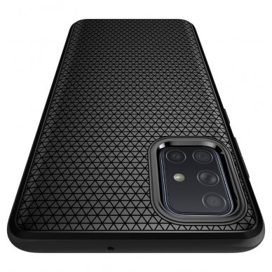 Aukštos Kokybės Dėklas Spigen Liquid Air Galaxy A51 Matte Juodas 5