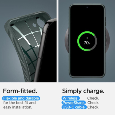 Akcija! Dėklas Spigen LIQUID AIR GALAXY S23 Žalias  15