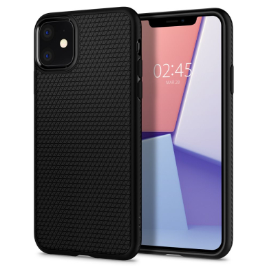 Aukštos Kokybės Dėklas Spigen Liquid Air Iphone 11 Matte Juodas Aukštos Kokybės Dėklas Spigen Liquid Air Iphone 11 Matte Juodas