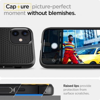 Spigen Liquid Air Aukštos Kokybės Dėklas Iphone 12 Mini Matinis Juodas 10