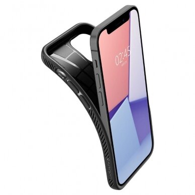 Spigen Liquid Air Aukštos Kokybės Dėklas Iphone 12 Mini Matinis Juodas 5
