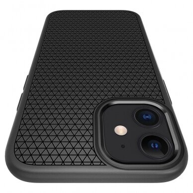 Spigen Liquid Air Aukštos Kokybės Dėklas Iphone 12 Mini Matinis Juodas 6
