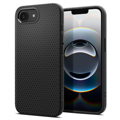 Spigen Liquid Air iPhone 16e Dėklas - Matinis Juodas