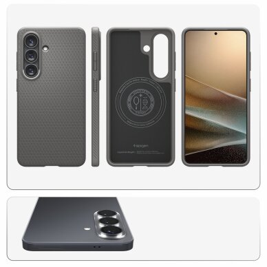 Samsung Galaxy S26+ Spigen Liquid Air Mag MagSafe dėklas – pilkas 17