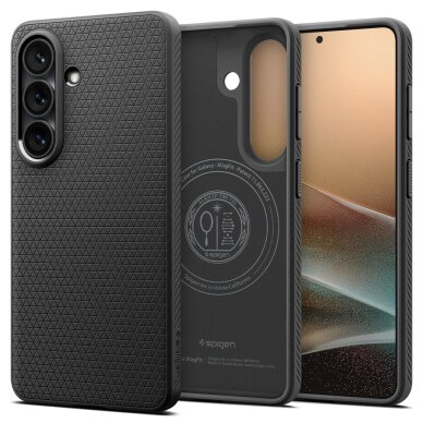 Samsung Galaxy S26+ Spigen Liquid Air Mag MagSafe dėklas – matinė juoda 1