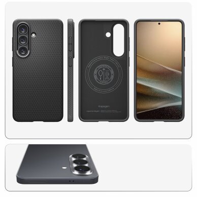 Samsung Galaxy S26+ Spigen Liquid Air Mag MagSafe dėklas – matinė juoda 17