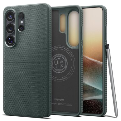 Samsung Galaxy S26 Ultra Spigen Liquid Air Mag MagSafe dėklas – žalias 1