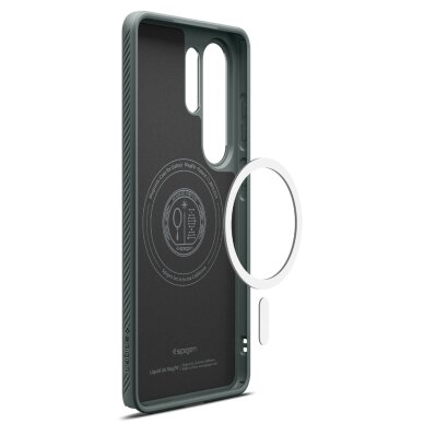 Samsung Galaxy S26 Ultra Spigen Liquid Air Mag MagSafe dėklas – žalias 16