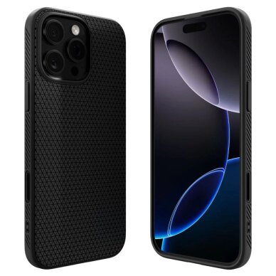 iPhone 16 Pro Spigen Liquid Air “T” MagSafe dėklas – matinės juodos spalvos 7