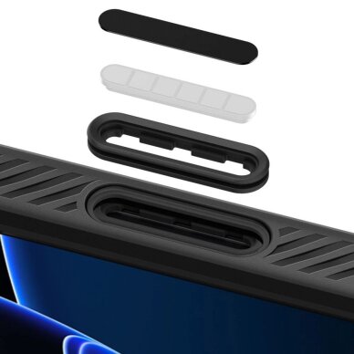 iPhone 16 Pro Max Spigen Liquid Air „T“ MagSafe dėklas – matinės juodos spalvos 9