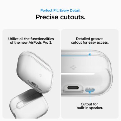 AirPods Pro 3 Spigen Liquid Crystal dėklas – skaidrus 12 AirPods Pro 3 Spigen Liquid Crystal dėklas – skaidrus 12