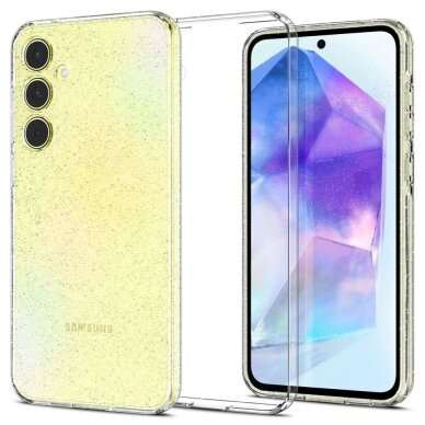 Dėklas Spigen Liquid Crystal case for Samsung Galaxy A55 5G - Permatomas Blizgus 2
