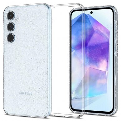Dėklas Spigen Liquid Crystal case for Samsung Galaxy A55 5G - Permatomas Blizgus 3