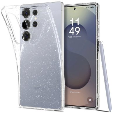 Spigen Liquid Crystal dėklas Samsung Galaxy S25 Ultra - permatomas su blizgučiais
