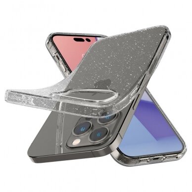 Dėklas Spigen Liquid Crystal iPhone 14 Pro Max blizgantis skaidrus 5