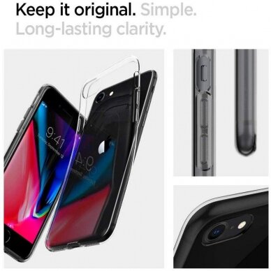Aukštos Kokybės Dėklas Spigen Liquid Crystal Iphone 7/ Iphone 8/ Iphone Se 2020/Se 2020 Crystal Skaidrus 4