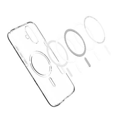 Spigen Liquid Crystal Mag Dėklas with MagSafe skirtas iPhone 16 - Permatomas 6