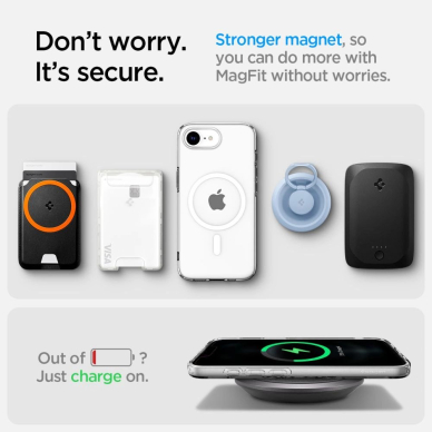 Spigen Liquid Crystal Mag MagSafe iPhone 16e Dėklas - Permatomas 11