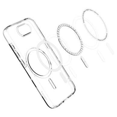 Spigen Liquid Crystal Mag MagSafe iPhone 16e Dėklas - Permatomas 5