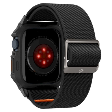 Apple Watch 4 / 5 / 6 / 7 / 8 / 9 / SE (44 / 45 mm) Spigen Lite Fit Pro dėklas-dirželis – matinės juodos spalvos 1