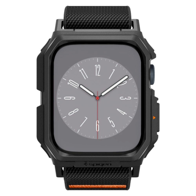 Apple Watch 4 / 5 / 6 / 7 / 8 / 9 / SE (44 / 45 mm) Spigen Lite Fit Pro dėklas-dirželis – matinės juodos spalvos 3