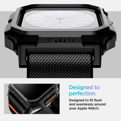 Apple Watch 10 42mm Spigen Lite Fit „PRO“ dirželis – juodas 13